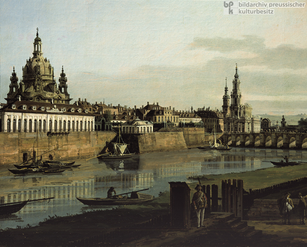 Ansicht von Dresden vom rechten Elbufer aus (1748)